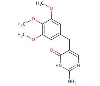 2-Amino-5-[(3,4,5-trimethoxyphenyl)methyl]-4(1H)-pyrimidinone - chemical structure image