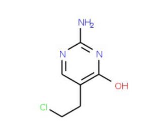 2-amino-5-(2-chloroethyl)pyrimidin-4-ol - chemical structure image