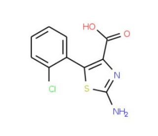 2-Amino-5-(2-chlorophenyl)-1,3-thiazole-4-carboxylic acid - chemical structure image