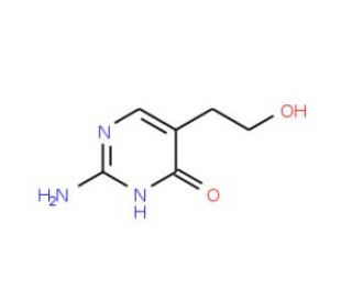 2-Amino-5-(2-hydroxyethyl)pyrimidin-4-ol - chemical structure image