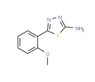 2-Amino-5-(2-methoxyphenyl)-1,3,4-thiadiazole (CAS 28004-56-0) - chemical structure image