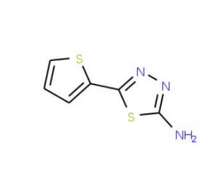 2-Amino-5-(2-thienyl)-1,3,4-thiadiazole (CAS 4683-00-5) - chemical structure image
