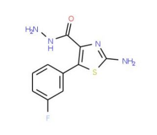 2-Amino-5-(3-fluorophenyl)-1,3-thiazole-4-carbohydrazide - chemical structure image