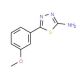 2-Amino-5-(3-methoxyphenyl)-1,3,4-thiadiazole - chemical structure image