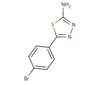2-Amino-5-(4-bromophenyl)-1,3,4-thiadiazole (CAS 13178-12-6) - chemical structure image