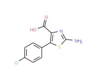 2-Amino-5-(4-chloro-phenyl)-thiazole-4-carboxylic acid - chemical structure image