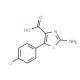 2-Amino-5-(4-chloro-phenyl)-thiazole-4-carboxylic acid - chemical structure image