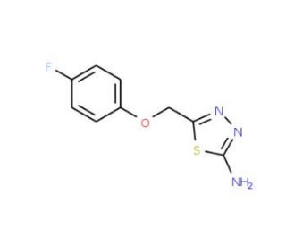 2-Amino-5-(4-fluorophenoxy)methyl-1,3,4-thiadiazole - chemical structure image