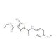 2-Amino-5-(4-methoxy-phenylcarbamoyl)-4-methyl-thiophene-3-carboxylic acid ethyl ester - chemical structure image