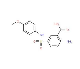 2-Amino-5-(4-methoxy-phenylsulfamoyl)-benzoic acid - chemical structure image
