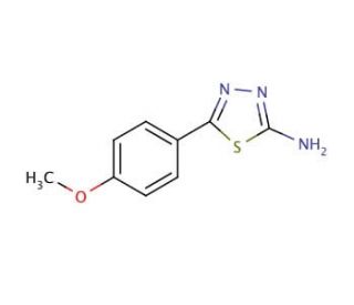2-Amino-5-(4-methoxyphenyl)-1,3,4-thiadiazole (CAS 1014-25-1) - chemical structure image