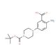 2-Amino-5-[4-(tert-butoxycarbonyl)piperazino]-benzenecarboxylic acid - chemical structure image