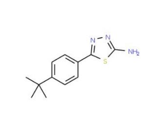 2-Amino-5-(4-tert-butylphenyl)-1,3,4-thiadiazole (CAS 100987-04-0) - chemical structure image