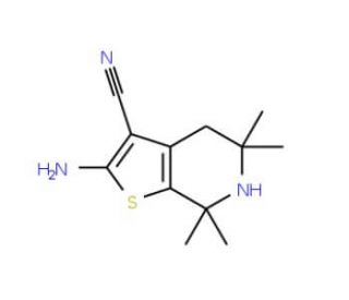 2-Amino-5,5,7,7-tetramethyl-4,5,6,7-tetrahydro-thieno[2,3-c]pyridine-3-carbonitrile - chemical structure image