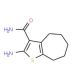 2-Amino-5,6,7,8-tetrahydro-4H-cyclohepta[b]thiophene-3-carboxylic acid amide (CAS 40106-12-5) - chemical structure image