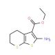 2-Amino-5,6-dihydro-4H-thieno[2,3-b]thiopyran-3-carboxylic acid ethyl ester (CAS 733794-92-8) - chemical structure image