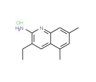 2-Amino-5,7-dimethyl-3-ethylquinoline hydrochloride (CAS 1172329-99-5) - chemical structure image