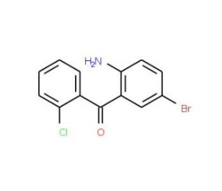 2-Amino-5-bromo-2&prime;-chlorobenzophenone (CAS 60773-49-1) - chemical structure image