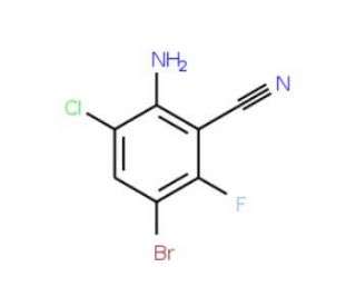 2-Amino-5-bromo-3-chloro-6-fluorobenzonitrile - chemical structure image