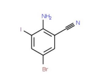 2-Amino-5-bromo-3-iodobenzonitrile - chemical structure image