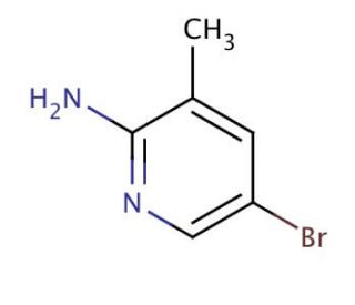 2-Amino-5-bromo-3-methylpyridine (CAS 3430-21-5) - chemical structure image