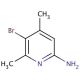 2-Amino-5-bromo-4,6-dimethylpyridine (CAS 89856-44-0) - chemical structure image