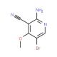 2-Amino-5-bromo-4-methoxynicotinonitrile (CAS 951884-75-6) - chemical structure image