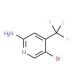 2-Amino-5-bromo-4-(trifluoromethyl)pyridine (CAS 944401-56-3) - chemical structure image