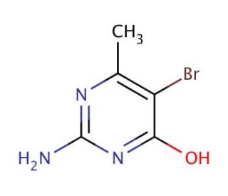 2-Amino-5-bromo-6-methyl-4-pyrimidinol (CAS 6307-35-3) - chemical structure image