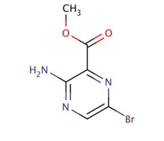 2-Amino-5-bromopyrazine-3-carboxylic Acid Methyl Ester (CAS 6966-01-4) - chemical structure image