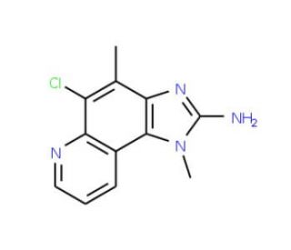 2-Amino-5-chloro-3,4-dimethyl-3H-imidazo[4,5-F]quinoline (CAS 887352-40-1) - chemical structure image