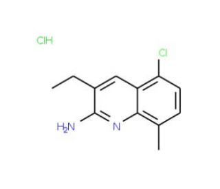 2-Amino-5-chloro-3-ethyl-8-methylquinoline hydrochloride (CAS 1170892-50-8) - chemical structure image