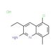 2-Amino-5-chloro-3-ethyl-8-methylquinoline hydrochloride (CAS 1170892-50-8) - chemical structure image