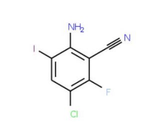 2-Amino-5-chloro-6-fluoro-3-iodobenzonitrile - chemical structure image