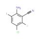 2-Amino-5-chloro-6-fluoro-3-iodobenzonitrile - chemical structure image