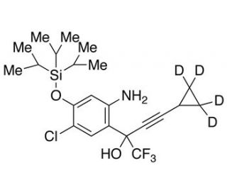 2-Amino-5-chloro-&alpha;-(cyclopropyl-d4-ethynyl)-4-isopropylsilyloxy-&alpha;-(trifluoromethyl)benzenemethanol - chemical structure image