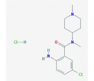 2-amino-5-chloro-N-methyl-N-(1-methylpiperidin-4-yl)benzamide hydrochloride (CAS 1193388-28-1) - chemical structure image