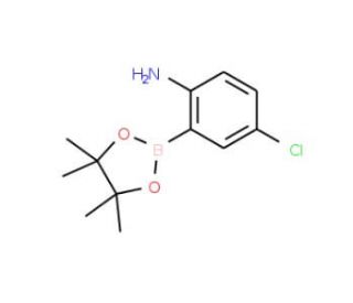 2-Amino-5-chlorophenylboronic acid, pinacol ester (CAS 1073371-77-3) - chemical structure image
