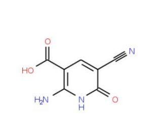 2-amino-5-cyano-6-oxo-1,6-dihydropyridine-3-carboxylic acid (CAS 138060-94-3) - chemical structure image
