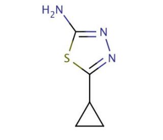 2-Amino-5-cyclopropyl-1,3,4-thiadiazole (CAS 57235-50-4) - chemical structure image