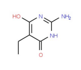 2-Amino-5-ethyl-pyrimidine-4,6-diol - chemical structure image
