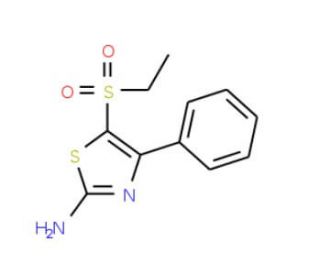 2-Amino-5-ethylsulfonyl-4-phenyl-1,3-thiazole - chemical structure image