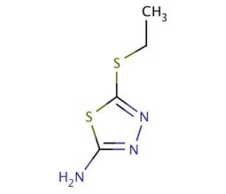 2-Amino-5-(ethylthio)-1,3,4-thiadiazole (CAS 25660-70-2) - chemical structure image