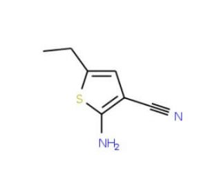 2-amino-5-ethylthiophene-3-carbonitrile (CAS 635302-32-8) - chemical structure image