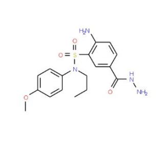 2-Amino-5-hydrazinocarbonyl-N-(4-methoxy-phenyl)-N-propyl-benzenesulfonamide - chemical structure image