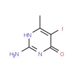2-Amino-5-iodo-6-methyl-4-pyrimidinol (CAS 22294-57-1) - chemical structure image