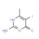 2-Amino-5-iodo-6-methyl-4-pyrimidinol (CAS 22294-57-1) - chemical structure image