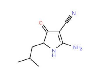 2-amino-5-isobutyl-4-oxo-4,5-dihydro-1H-pyrrole-3-carbonitrile - chemical structure image