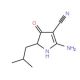 2-amino-5-isobutyl-4-oxo-4,5-dihydro-1H-pyrrole-3-carbonitrile - chemical structure image