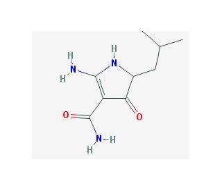 2-amino-5-isobutyl-4-oxo-4,5-dihydro-1H-pyrrole-3-carboxamide - chemical structure image